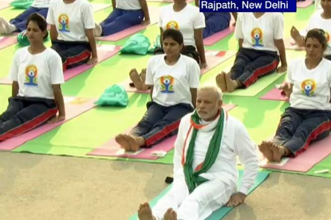 International Yoga Day: PM Narendra Modi leads over 37,000 to mark.